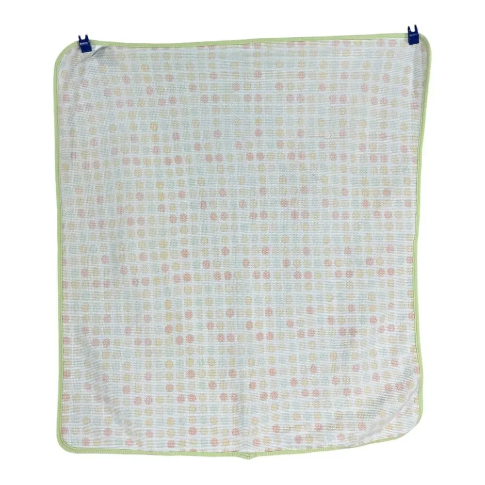 Spasilk Waffle Weave Baby Blanket Polka Dot Green Yellow Orange Thermal